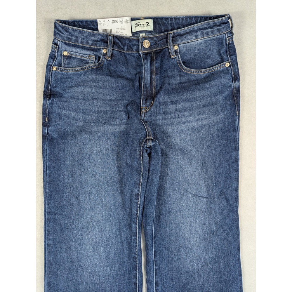 NEW Seven7 Loose Straight Jeans Womens 6 High Rise Blue Denim - Picture 3 of 8